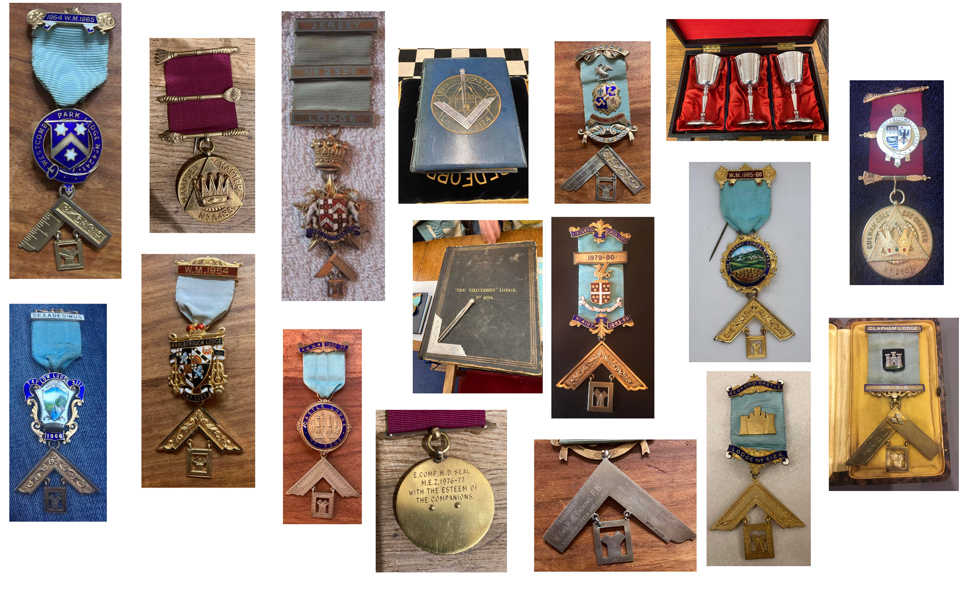 Various Masonic jewels.