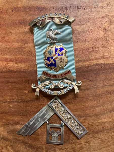 Past Masters Jewel - Concordia Lodge 2492