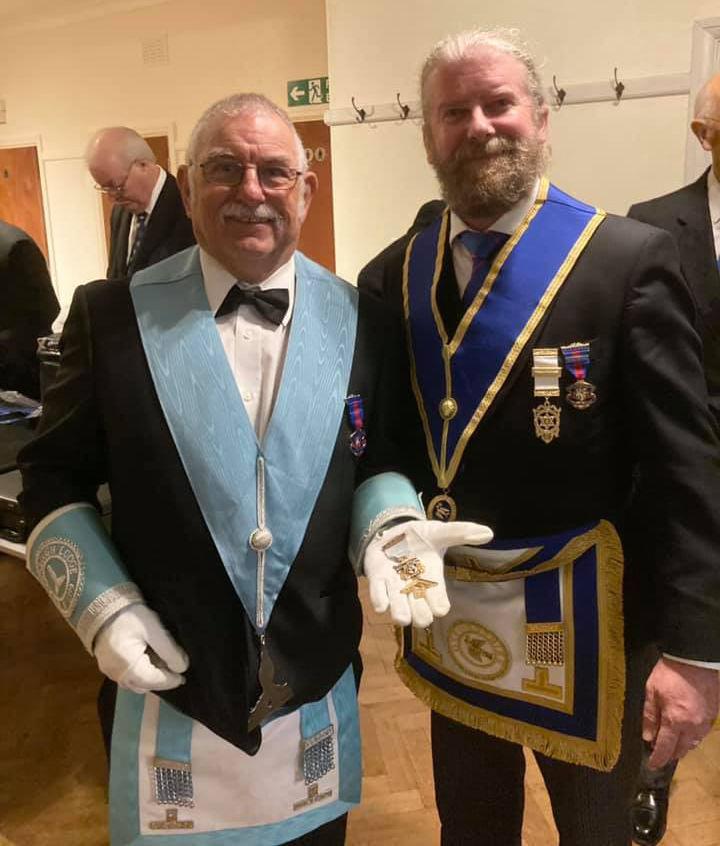 Past masters Jewel returned to Marlborough Lodge No. 1399.